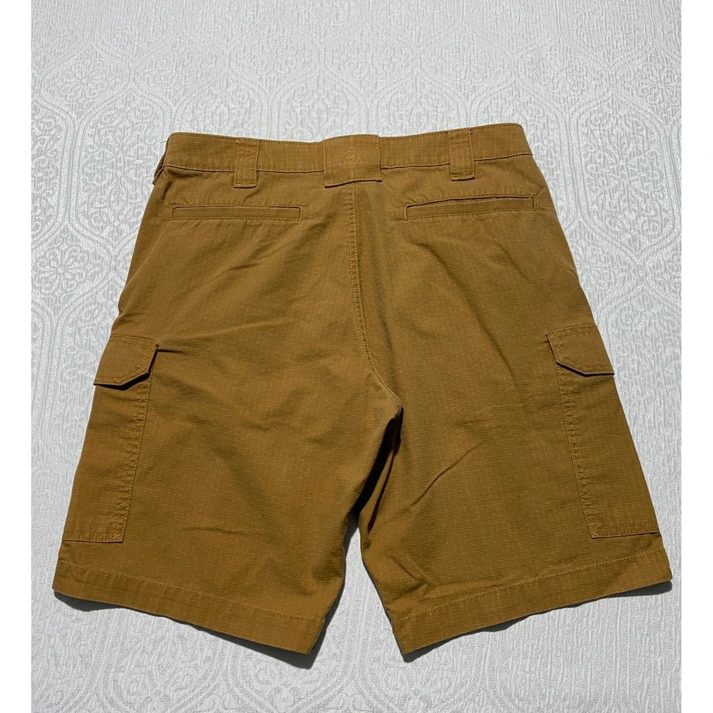 Lincoln Outfitters Workwear Mens Brown Ripstop Cargo Shorts Size 34